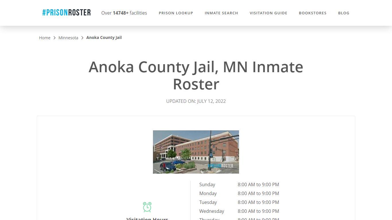 Anoka County Jail, MN Inmate Roster - Inmate Locator